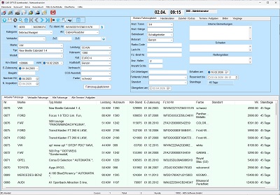 Fahrzeugbestand in unserer Autohandel Software oder Warenwirtschaftssystem für Autohändler