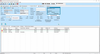 rechnungsverwaltung im Kfz-Rechnungsprogramm